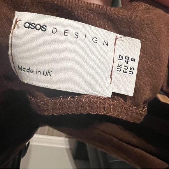 ASOS brown low cut dress - Picture 3 of 3